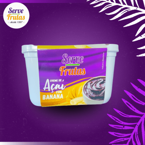 Açaí com Banana - Pote 1,5L - distribuidor açaí atacado SP