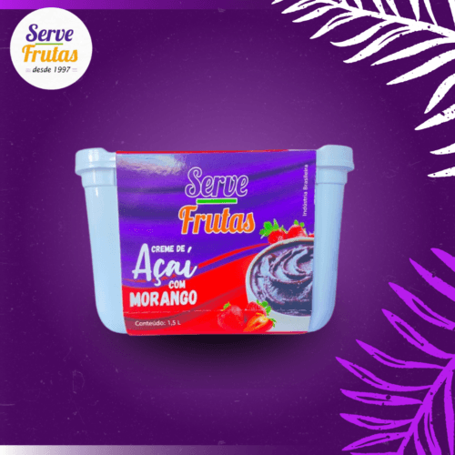Açaí com Morango - Pote 1,5L - distribuidor açaí atacado SP